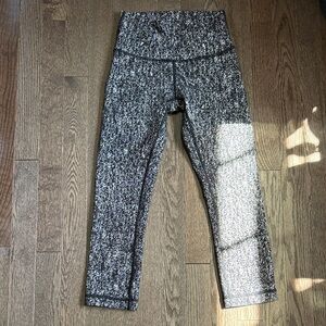 lululemon athletica Black and White Speckle Leggings